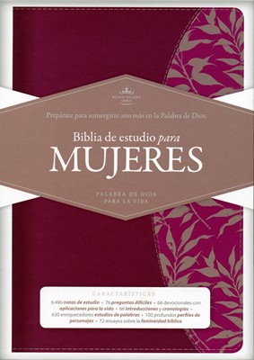 Biblia de Estudio para Mujer - Vinotinto / Fucsia Con Índice (Símil Piel Vinotinto - Fucsia)
