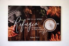 Cuadro canvás Refugio (Salmo 91:2)