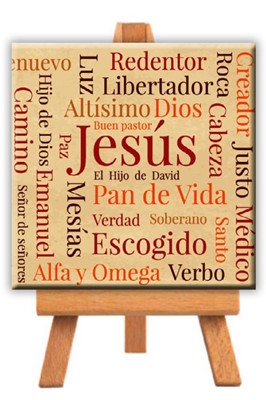 Minilienzo "Nombres de Jesús" 9x9 Cm.