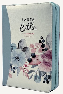 Biblia RVR60/045cz cp/LG/PJR/Colección Primaveral Azul Claro Con Cierre