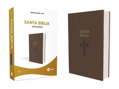 RVR60, Santa Biblia    Letra Grande  Piel especial Café