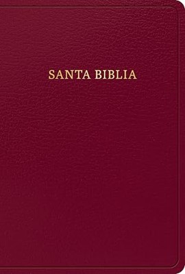 RVR 1960 Biblia letra grande tamano manual, borgona imitacion piel
