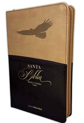 Biblia RVR60/025czti/PJR/Expresion/Cafe/Cafe/Aguila/Imitacion Piel