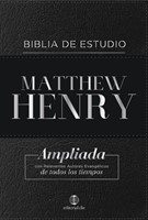Biblia de Estudio Matthew Henry Negro con Índice (Piel Fabricada)
