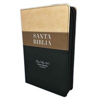 Biblia con Cierre Letra Gigante Manual 14 puntos RV1960 imit piel café y negro