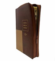 Biblia RVR 1960 Letra Súper Gigante Símil Piel Duotone /Negro Negro con Índice con Cierre