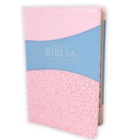 Biblia RVR60 065cti LG Bitono Rosa/azul con índice
