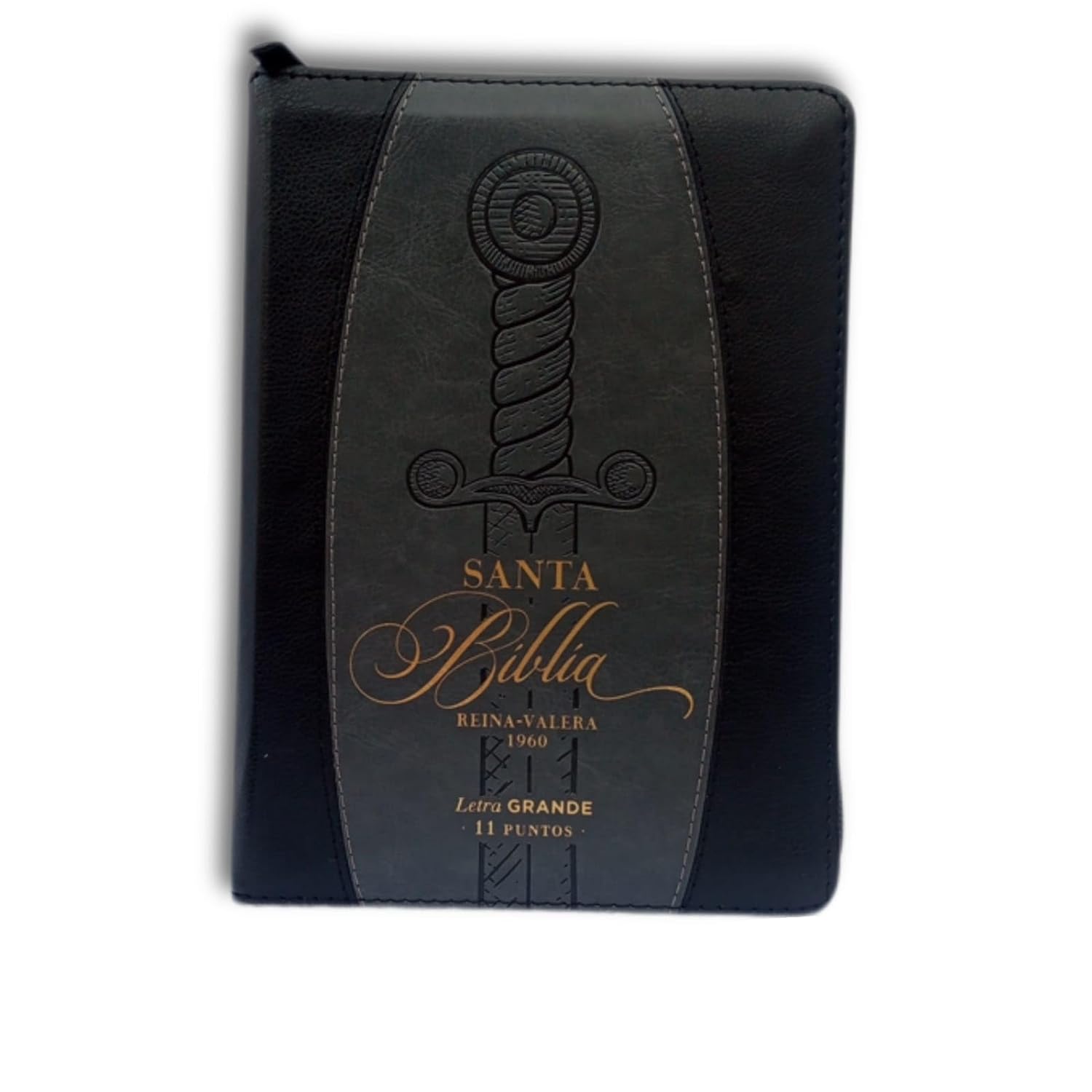 Biblia Reina valera 1960 Letra grande 11 puntos tamaño mediana negro espada con índice