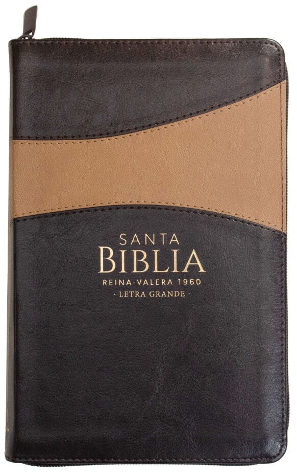 Biblia RVR60 065cz Bitono Tamaño Manual Letra Grande con Cierre